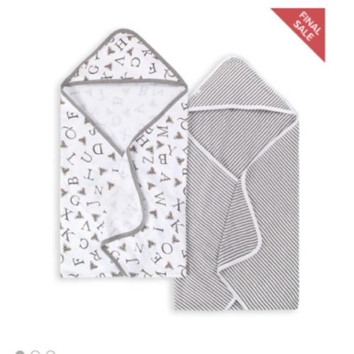 A-Bee-C Organic Cotton Hooded Towels 2 Pack