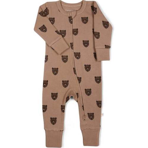 Organic 2-Way Zip Romper, Wild Bear - Makemake Organics | Maisonette