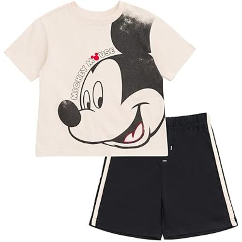 Disney Mickey Mouse T-Shirt and Shorts Outfit Set Infant to Big Kid Sizes (12 Months - 12)