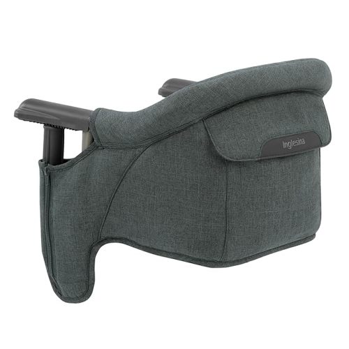 Inglesina Fast Table Chair, Charcoal Gray Melange - High Chair for Babies & Toddlers 6-36 Months - Fits Tables 0.8'' to 3.35'' Thick - Collapsible, Portable Design - Includes Travel Bag - BPA Free - Charcoal Gray Mélange