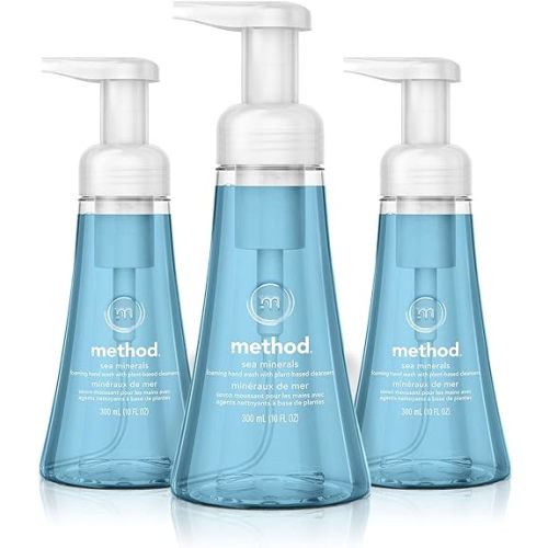 Method Foaming Hand Soap, Sea Minerals, Paraben and Phthalate Free, Biodegradable Formula, 10 fl oz (Pack of 3)