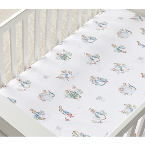 Peter Rabbit™ Organic Crib Fitted Sheet | Pottery Barn Kids