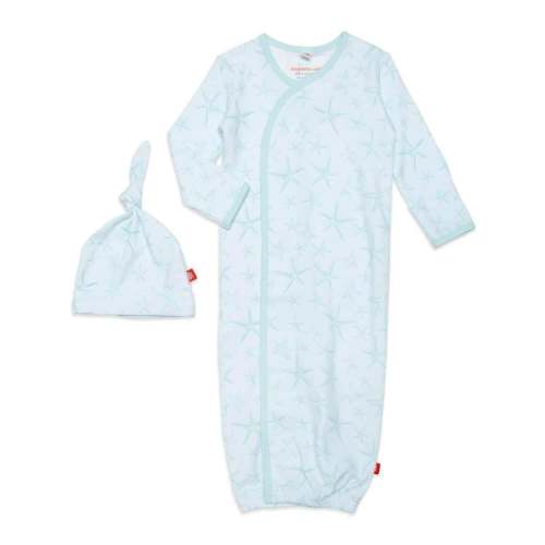 shine bright like a starfish organic cotton magnetic open bottom gown – Magnetic Me