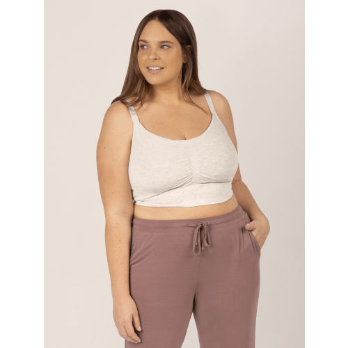 Sublime® Bamboo Hands-Free Pumping Lounge & Sleep Bra | Oatmeal Heather - Kindred Bravely