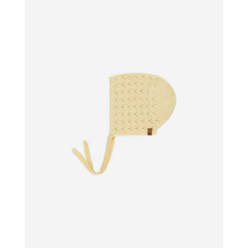 Pointelle Knit Bonnet || Yellow