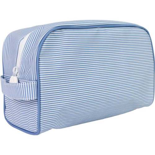 The Dopp Kit, Navy Mini Stripe - Apple of My Isla Bags | Maisonette