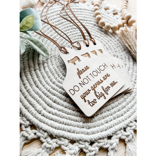 Cow Tag Baby Germ Tag - Etsy