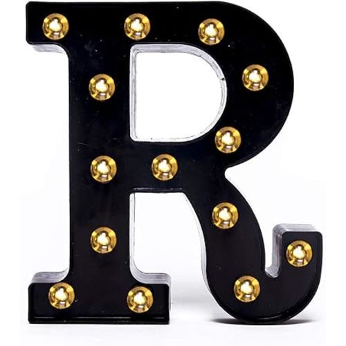 Foaky Black LED Marquee Number Lights Sign Light Up Marquee Number Lights Sign for Night Light Wedding Birthday Party Battery Powered Christmas Lamp Home Bar Decoration