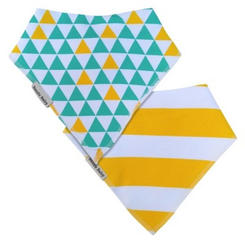 Bazzle Baby Banda Bib Set Triangles & Stripes - 2pk