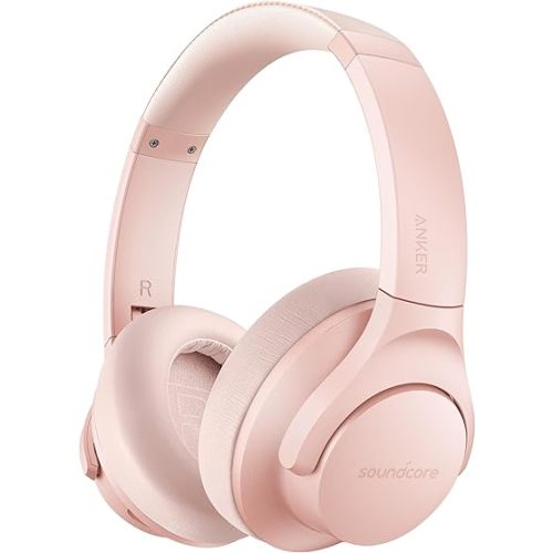 Soundcore Anker Life Q20 Hybrid Active Noise Cancelling Headphones, Wireless Over Ear Bluetooth Headphones, 60H Playtime, Hi-Res Audio, Deep Bass, Memory Foam Ear Cups, Travel, Office, USB-C Charging