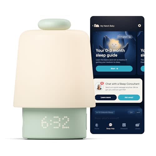 Hatch Baby Sound Machine, Night Light | Hatch Baby Model | Sleep Support | Registry Essential, Routine Builder, Time-to-Rise Alarm Clock, White Noise, Nursery Stories, Toddler Kids (Wi-Fi), Mint