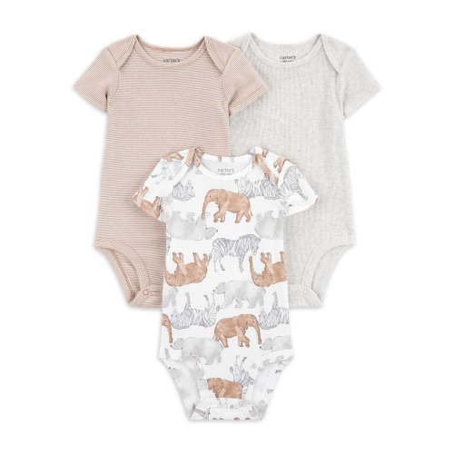Carter's Child of Mine Baby Unisex Bodysuits, 3-Pack, Sizes Preemie-18 Months