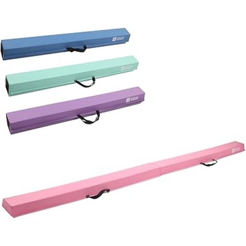 Modern-Depo 6ft/8ft Gymnastics Balance Beam for Home Use, Folding Balance Beam, Anti-Slip Surface, Practice Gymnastics Equipment for Kids, Physical Therapy