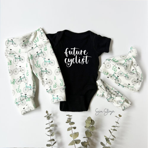 Cycling baby gift gender neutral, Bicycle baby gift, Cycling lovers baby gift, Bike baby outfit, Bike pants for baby, Biking baby gift