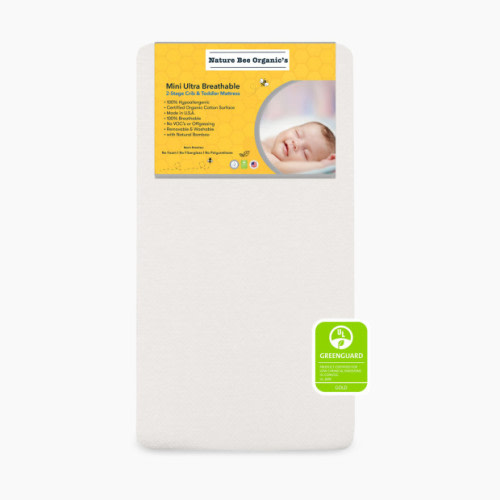 Nature Bee Organic's 2-Stage Mini Crib Mattress - Organic White, Mini Crib Mattress