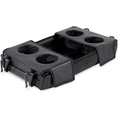 WONDERFOLD Flex Snack Tray for W2 Stroller Wagon with Convertible Cup Holders & Adjustable Sidewalls to Maximize Space, Easy to Install, Easy to Clean