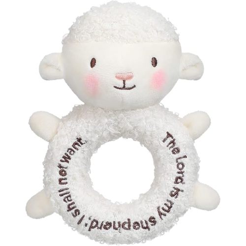 Lamb Stuffed Animal Little Sheep Stuffed Animal Praying Baptism Soft Lamb Plush Snuggle God's Lamb with Embroidered Religious Gifts for Boys Girl Baby Showers Mom's Barnyard Nursery Decor Doll Toy