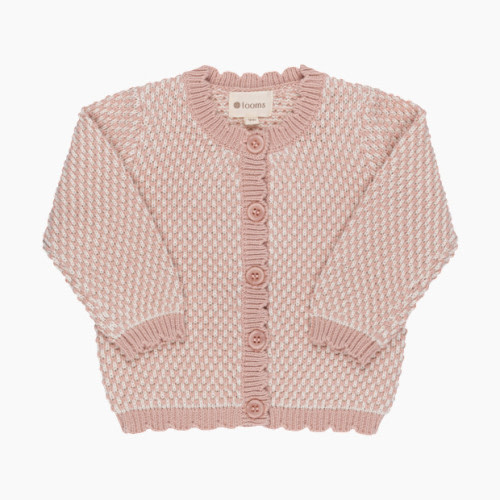 Elys & Co Bubble Knit Cardigan - Mauve, 6 M