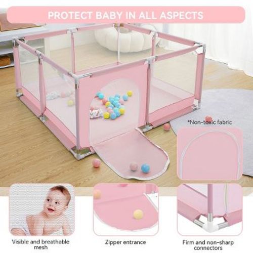 4-Panel Baby Playpen 50”x50”