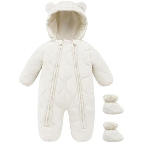 Winter Happy Cherry Baby Snowsuit Down Jacket Infant Hooded Romper Jumpsuit Newborn Boy Girl Winter Bodysuits
