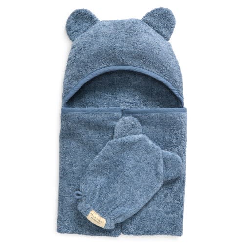 Hooded Towel & Washing Mitt Set