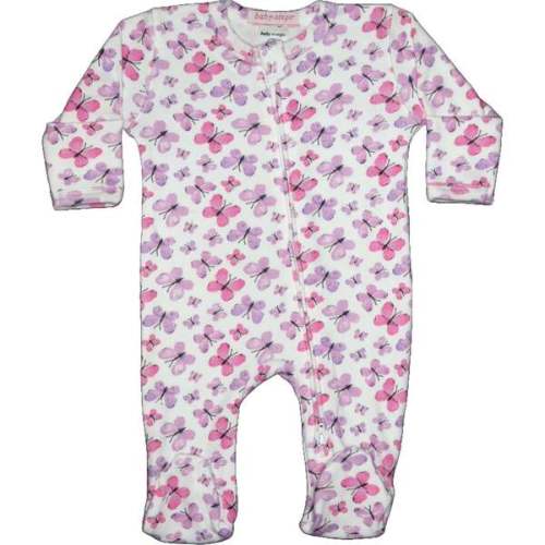 Baby Two-Way Zipper Footie, Butterflies