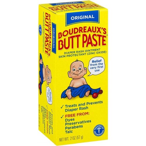 Boudreaux's Butt Paste Diaper Rash Ointment | Original Formula | 2-Ounces Tube | 1-Unit