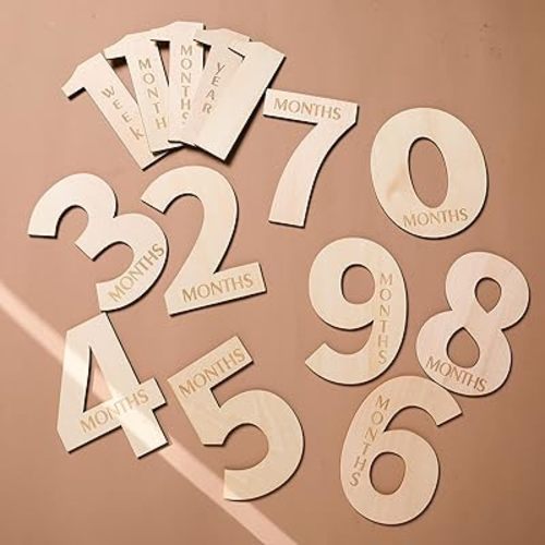 let's make Baby Milestone Numbers| Wooden Photo Props| Newborn Birth Announcement Card| First Year Age Milestone Marker