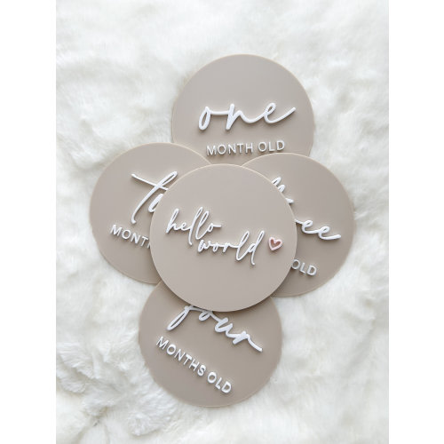 Baby Milestone Plaques | Baby Photo | Baby Shower Gift | Acrylic