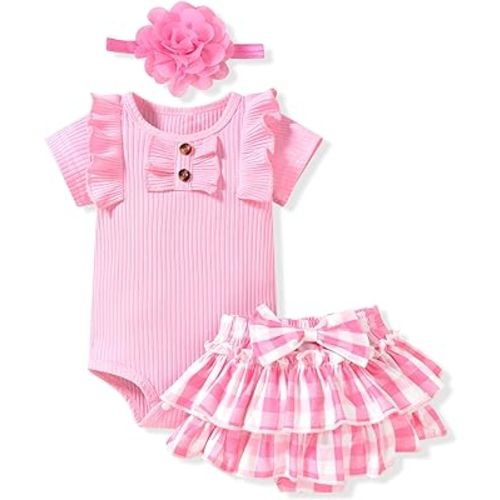 Aalizzwell Newborn Infant Baby Girls Summer Outfit