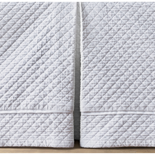 Vintage-Washed Diamond Matelassé Crib Skirt | RH Baby & Child | White