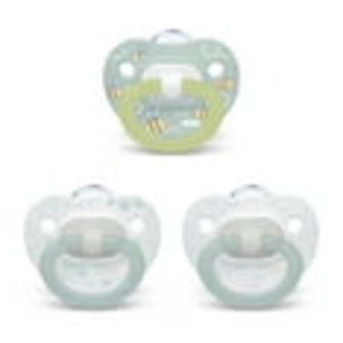 NUK Orthodontic Pacifiers, 3 Pack, 0-6 Months, Unisex
