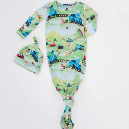 The Little Engine That Could® Knotted Gown + Beanie Set