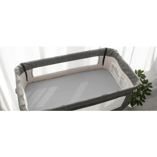 Bassinet Sheets Compatible with Baby Delight Beside Me Dreamer Bassinet and Koolerthings (3 in 1) Baby Bassinet,100% Cotton, 2 Pack, Ultra Soft Bassinet Sheet for Baby, Gray - White - for Baby Delight Beside Me Dreamer Bassi...