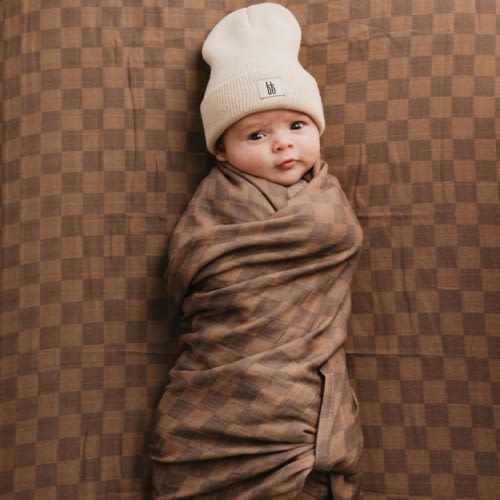 Faded Brown Checker  | Crib Sheet