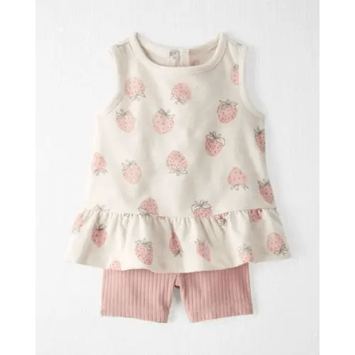 Baby 2-Piece Strawberry-Print Set Made With Organic Cotton - Little Planet | Carter's