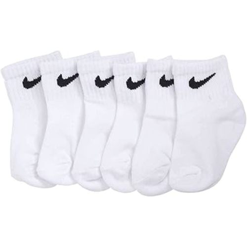 Nike Newborn Baby Socks White/Black 6 Pairs, Size
