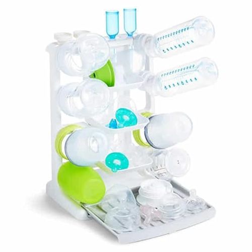 Munchkin® Tidy Dry™ Space Saving Vertical Bottle Drying Rack for Baby Bottles and Accessories, White