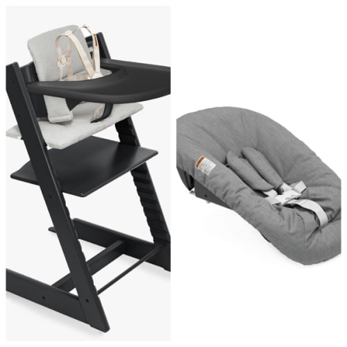 Tripp Trapp® High Chair² with cushion, tray & newborn set