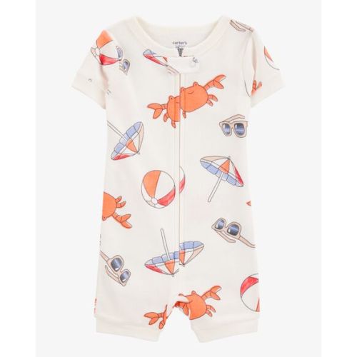 Baby 1-Piece Beach Crab 100% Snug Fit Cotton Romper Pajamas - Ivory - Carter's | Carter's