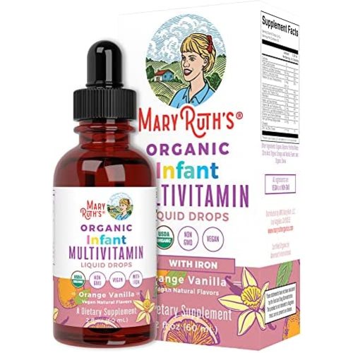 Multivitamin & Multimineral with Iron for Infants by MaryRuth's | USDA Organic | Sugar Free | Liquid Vitamins for Babies 6-12 Months | Immune Support & Overall Wellness | Vegan | Non-GMO | 2 Fl Oz