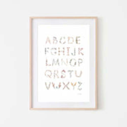 Alphabet Floral Poster
