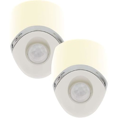 Amerelle Motion Sensor Night Light, 2 Pack - LED Plug In Night Light With Sensor That Lights Up When It Auto Detects Motion - Wide 100 Degree Detection Zone - Ideal for Bathroom & Nursery - (73092CC)