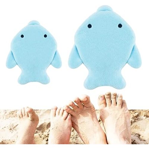 2Pcs Sand Remover for Beach, Sandscreen, Powder Pouches Sand Removal Bag, Baby Beach Essentials for Vacation,Skin-Friendly, Beach Accessories, Must Haves, Gifts for Family (Dolphins)