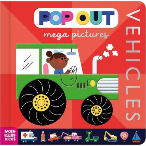 Pop Out Mega Pictures Vehicles - by Sarah Creese (Board Book)