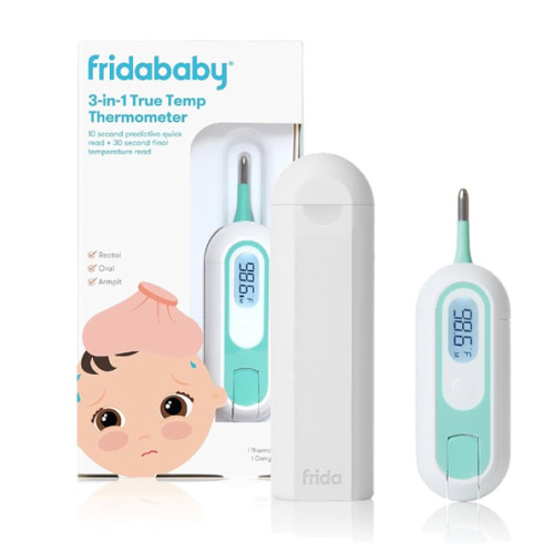 Frida Baby 3-in-1 Rectal, Underarm & Oral Thermometer for Kids, Digital Baby Thermometer for Infants, Toddlers, & Kids