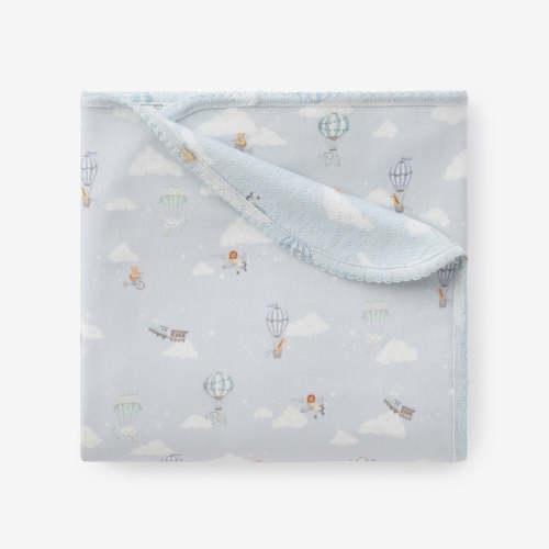 Up & Away Organic Double Layer Swaddle Blanket BLUE / 30X40