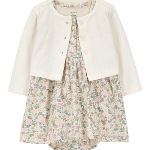 Multi Baby 2-Piece Floral Dress Cardigan Set | Carter’s Oshkosh Canada