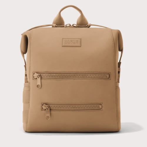 Indi Diaper Backpack in camel, medium