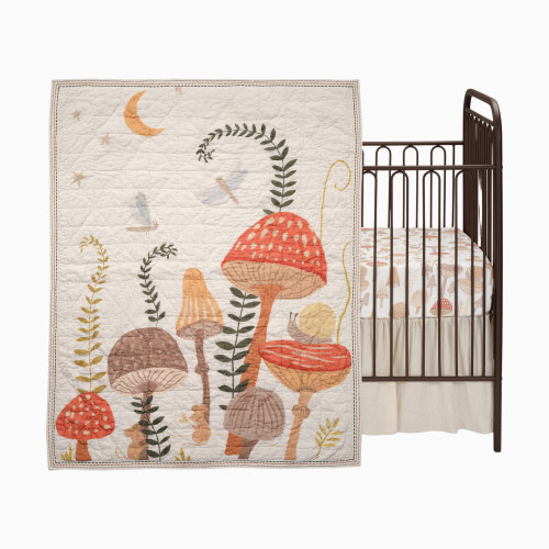 Lambs & Ivy 3-Piece Crib Bedding Set - Mushroom Meadow